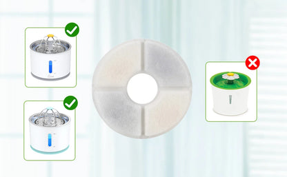 Replacement Activated Carbon Filter set 4/8/12pcs for Cat Water Drinking Fountain Replaced Filters Flower Pet Dog Round Fountain