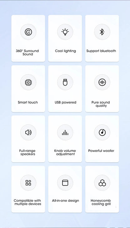 4D Computer Speakers Bluetooth 5.0 Wired Loudspeaker Surround Soundbar Speaker Stereo Subwoofer Sound bar for Laptop Notebook PC