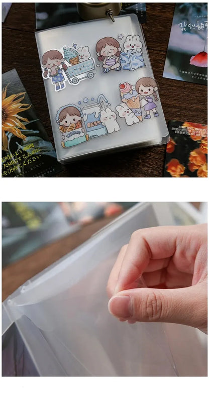 40pcs/book A6 Storage Booklet Simple Large-Capacity Waterproof Photo Storage Book High Quality PP Material