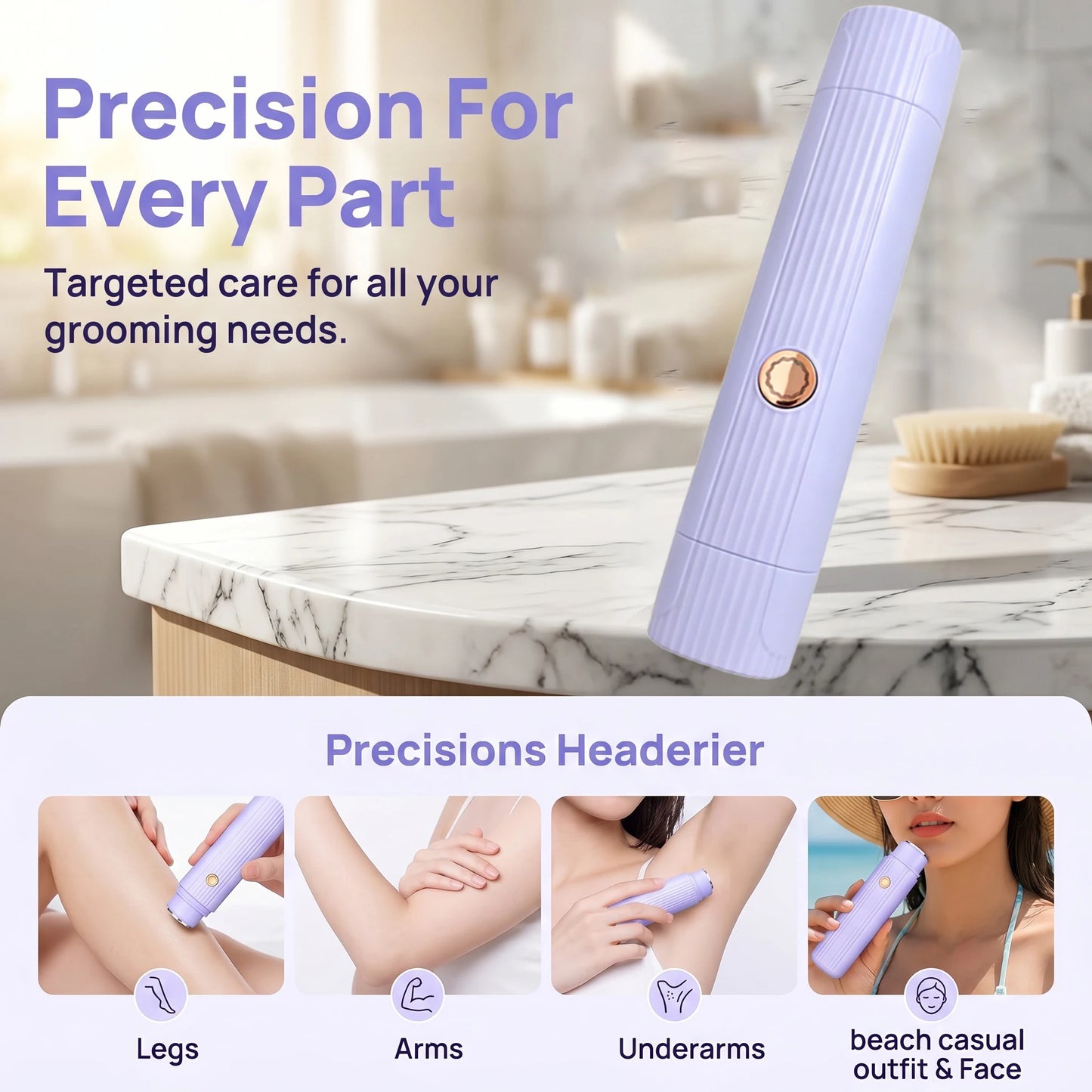 2026 New 2in1 Electric Razor for Women Painless Hair Removal Rechargeable Body Trimmer Underarm Mustache Epilator Shaver