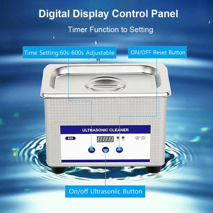 Ultrasonic Cleaner Ultrasound Jewelry Glasses Cleaning Machine 40kHZ High Frequency Ultrasonic Washing Bath for Glasses Jewelry