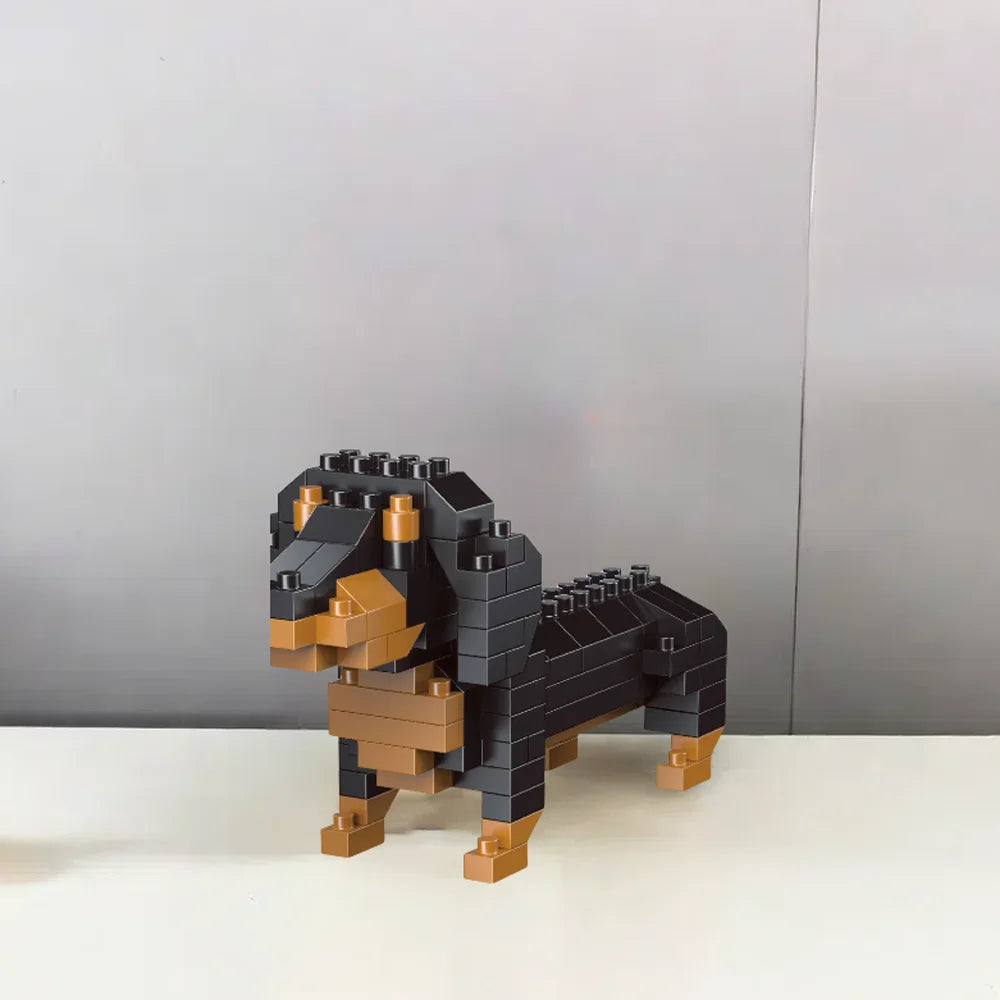 Knew Built Super Mini Dogs Dachshund Building Blocks Toys Kit: Corgi, Poodle & Entry-level Learning, Interactive Playtime, Gift