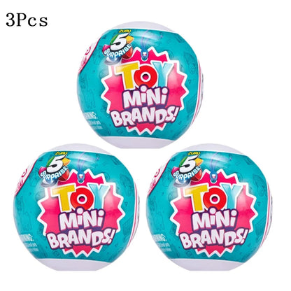 5 Surprise Mini Brands Series 1 by ZURU Mystery Real Miniature Collectible Toy Capsule Anime Figure Toy Birthday Surprise Gift
