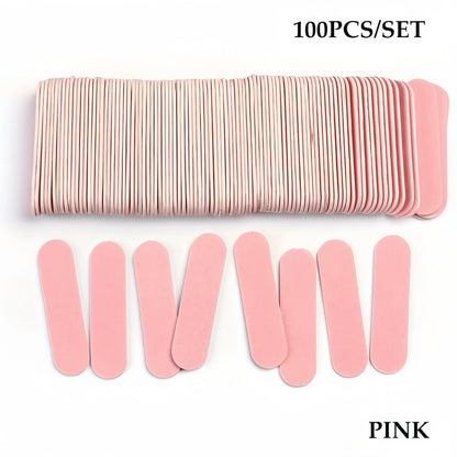 50/100pcs Double Side Nail Files Mini Wood Sanding Buffer Block Set For Gel Wood Sanding Buffer Block Set For G…Polish Manicure