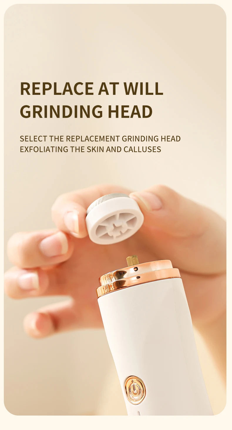 HOMEFISH Electric Foot Grinder Automatic Foot Callus Rubbing Pedicure Dead Skin Callus Remover for Foot Rechargeable Foot Beauty