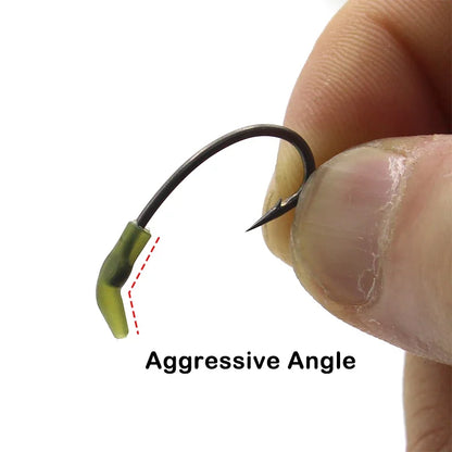 30pcs Terminal Carp Fishing Anti-Tangle Sleeves Connect with Fishing Hook Rubber Tip Tube Positioner Terminal Fishing Tackles