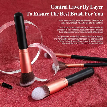 14PCS Makeup Brushes Set Professional Foundation Eye Shadow Concealers Blending Blush Brush Kabuki Soft Fluffy Women Beauty Tool