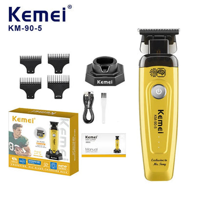 Kemei Professional Brushless Motor Hair Clippers 11500RPM Cordless Barber Electric Hair Trimmer DLC-Blade Hair Cutting Machine