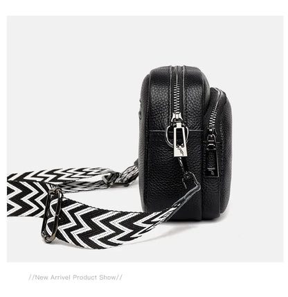Women Crossbody Bag Multi Space Fashion Design Sense Large Capacity PU Material Lightweight Single Shoulder Bag