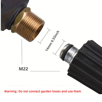 2175PSI High Pressure Washer Gun - M22-14&1/4" Quick Connect with 5 Color Nozzles, Lightweight Compact Gun for Car Cleaning