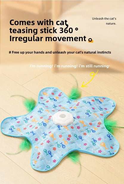 Electric cat turntable pet toy self-stimulating and relieving boredom automatic intelligent cat funny stick sports consumption