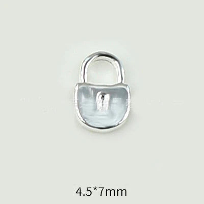 20pcs Alloy Key Lock Shape Nail Art Charm 3D Gold/Silver Iron Sheets Love Key Lock Nail Decor Parts DIY Luxury Nail Parts