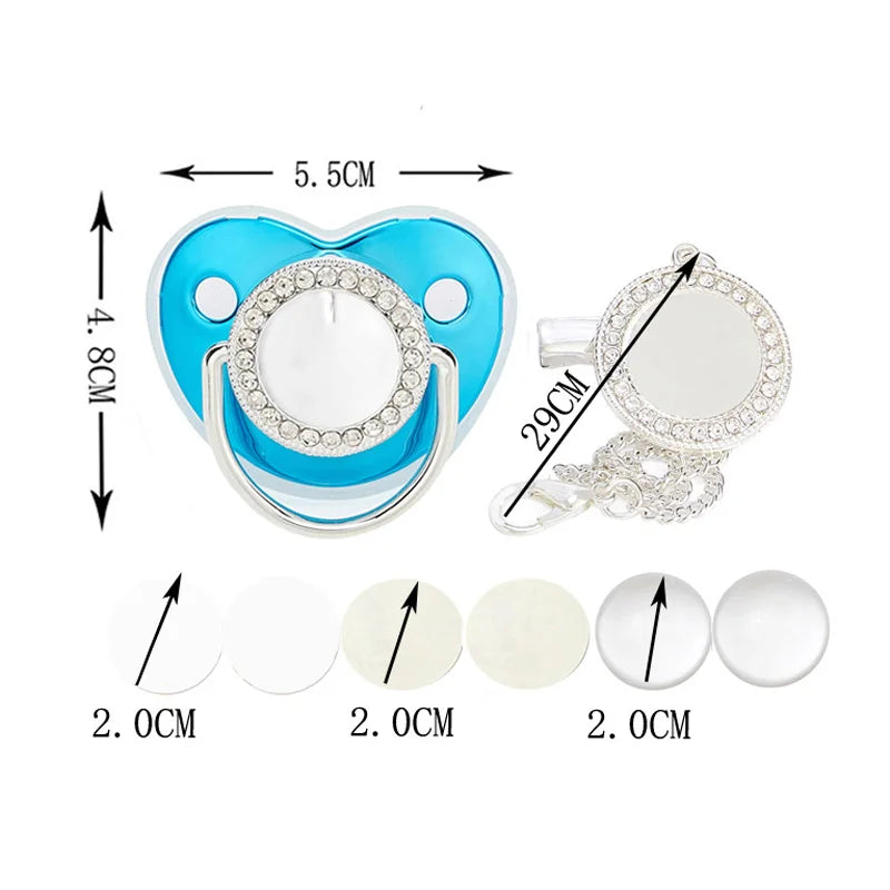 Only Blank Newborn Pacifier Clip Holder Baby Shower Gift Toddler Pacifier Dummy Baby Teether Infant Nipple BPA Free