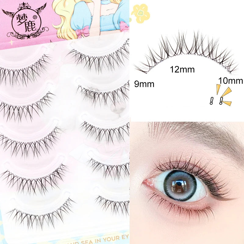 Dream Deer False Eyelashes A Type Eyelashes Upgraded Lash V-shaped 0.14mm Transparent Stem Soft Natural Eye Lashes Mink