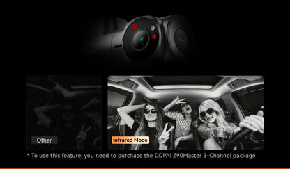 DDPAI 4K+4K New Z90 Master Dual 4K Front Rear Dual HDR for Sony Car Dash Cam ADAS Parking 5GHz WiFi Camera DVR Video Recorder