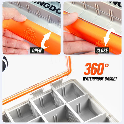 Kingdom Fishing Tackle Box 2 Sizes  Multifunction Tackle Trays Organizer with Removable Dividers Fishing Lure Storage Box