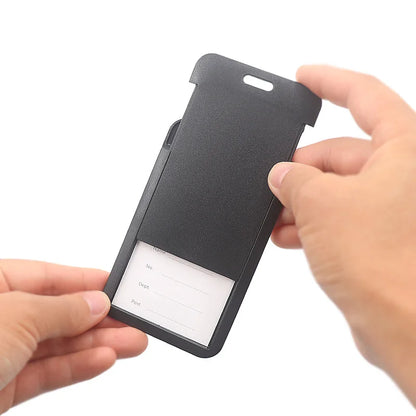 3 pieces/1 piece - High end retractable black work card holder, student meal card holder