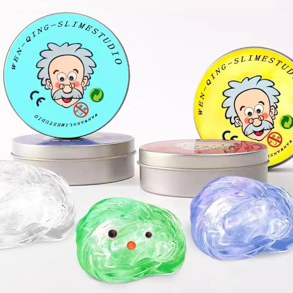 9 Colors Liquid Glass Mud Slime, DIY Handmade Fun Stress Relieving Non Stick Hand Decompression Toy Crystal Mud