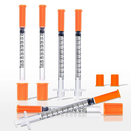 50pcs/10pcs/1pc 0.5ml Disposable Plastic Veterinary Syringes with Needles, Suitable for Pets and Farm Animals; Syringes