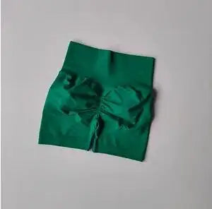 women's high-waisted hip-enhancing sport shorts, with waist shaping, slimming effect, quick-drying hip, three-point fit leggings