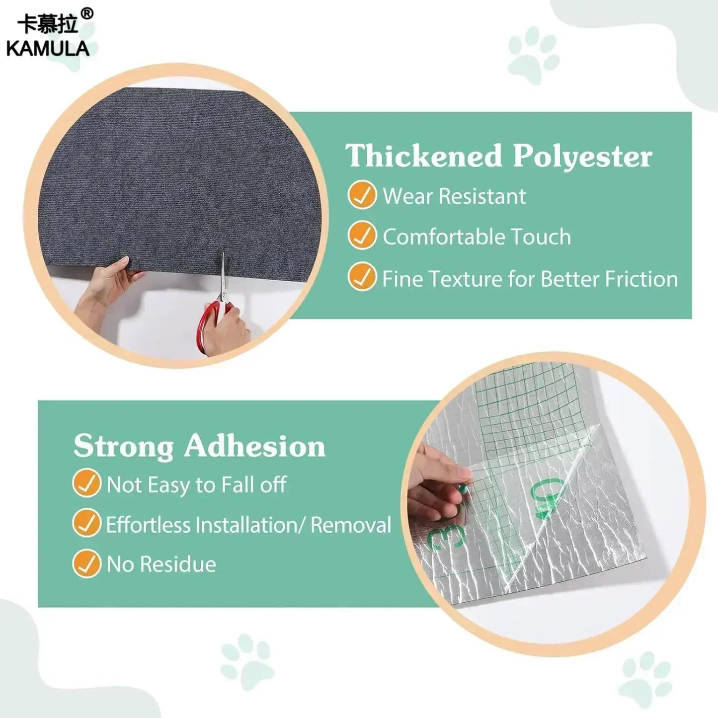 Self-Adhesive Cat Scratching Board Trimmable Cat Carpet Mat Anti Cat Scratcher Furniture Couch Corner Indoor Sofa Wall Protector