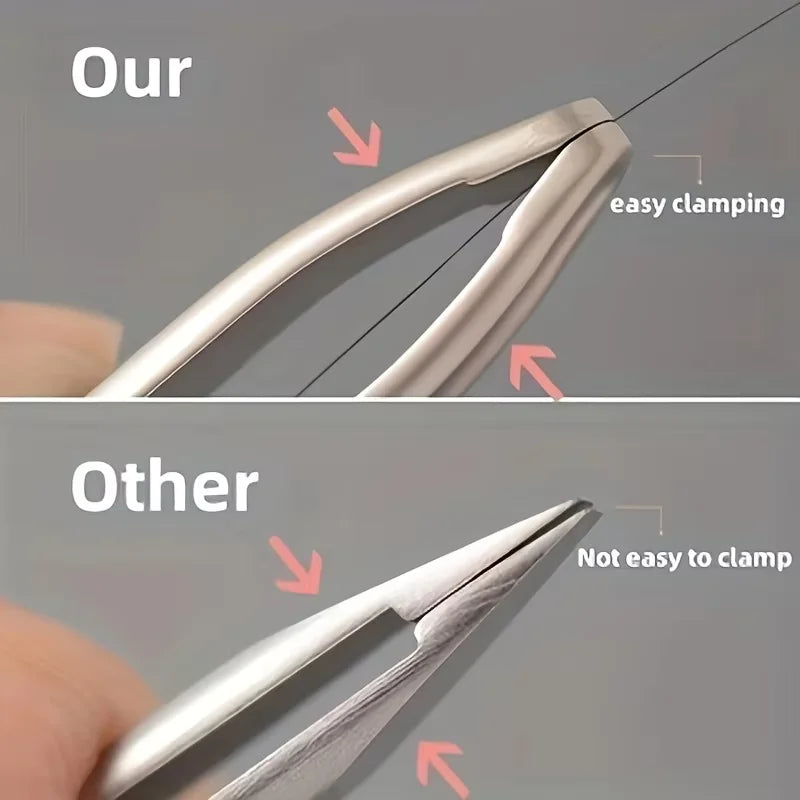 Premium Round Head Tweezers for Eyebrow & Facial Hair Removal Seamless Clips Short Hair Precision Easy Combing for Eyebrows