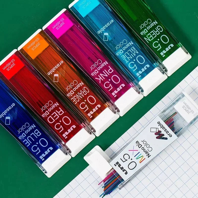 Japan Uni Nano Dia Color 0.5-202NDC Colored Mechanical Pencil Leads Refills 0.5mm Writing Supplies 202NDC