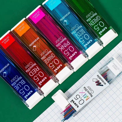 Japan Uni Nano Dia Color 0.5-202NDC Colored Mechanical Pencil Leads Refills 0.5mm Writing Supplies 202NDC