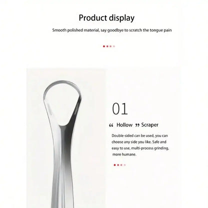 1/2/3/4pc Tongue scraper iron box set,U-Shaped Stainless Steel Tongue Scraper,reduces bad breath, stainless steel tongue cleaner