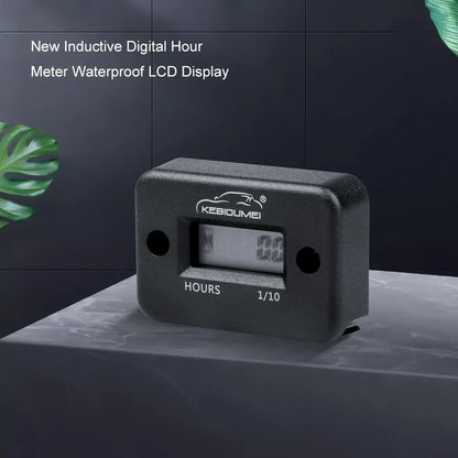 Digital LCD Hour Meter Motor Waterproof Display for Bike Motorcycle ATV Snowmobile Marine Boat Ski Dirt Gas Engine