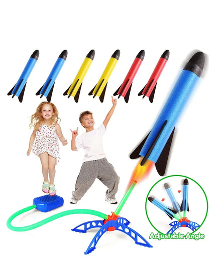 Flying Rocket Launch Cannon Foot Stepping Soaring Rocket Foot Stepping Toy Outdoor Flying Cannon Foot Stepping Children's Toy