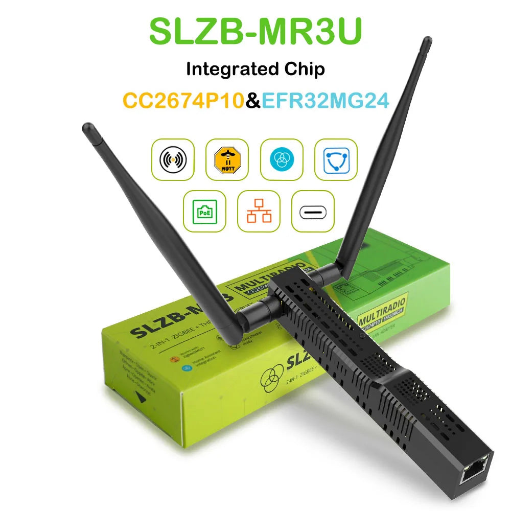 SMLIGHT SLZB-06/M/P7 Zigbee 3.0 to Ethernet,USB,and WiFi gateway coordinator with PoE,works with Zigbee2MQTT,Home Assistant,ZHA