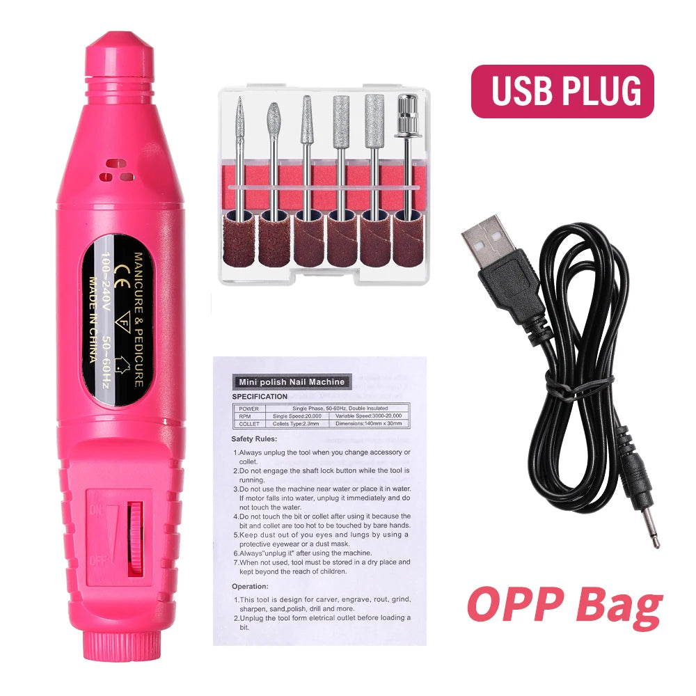 YIKOOLIN 13-in-1 UV LED Lamp Professional Nail Tool Set With UV/LED Nail Lamp 20000RPM Lectric Drill Machine Kit For Beginners