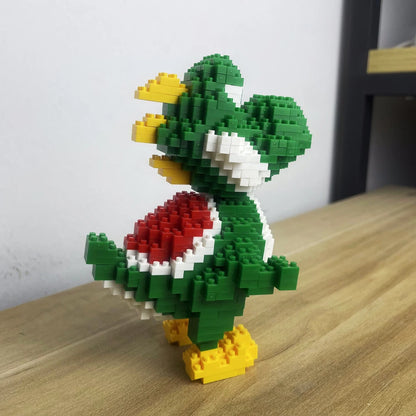 Knew Built Micro Mini Building Blocks Toys Create Your Green Dinosaur Jungle Perfect Children’s Playmate and Decorative Ornament