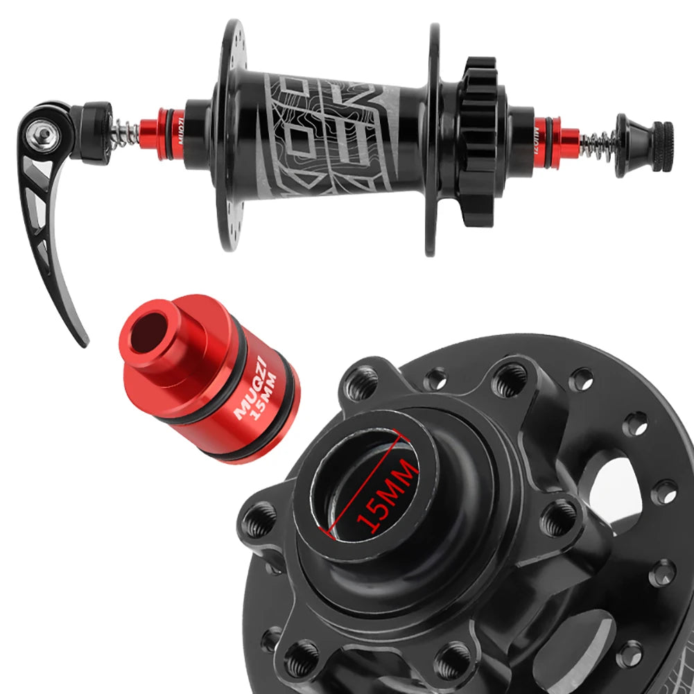 Bicycle Hub Bike Hub Converter End Cap 12/15mm to 9mm QR Adapter Converter End Cap 15 to 9mm/12 to 9mm Outdoor Sport Enthusiasts