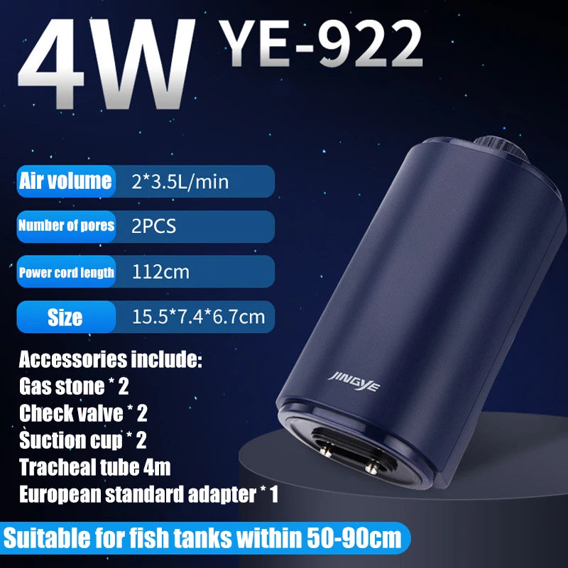 Silent Aquarium Oxygen Air Pump with Check Valve Fish Tank compactor Oxygenator Aquarium Air Compressor Aerator 220v 3w-14w