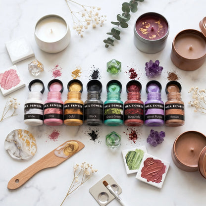 24Colors/Sets mica powder pigments, suitable for DIY resin, plaster, and candle molds; pearlescent resin pigments; jewelry-makin