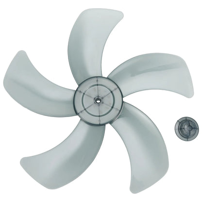16 Inch Household Plastic Fan Blade Five Leaves With Nut Cover For Pedestal Transparent Table Stand Fanner General Accessories
