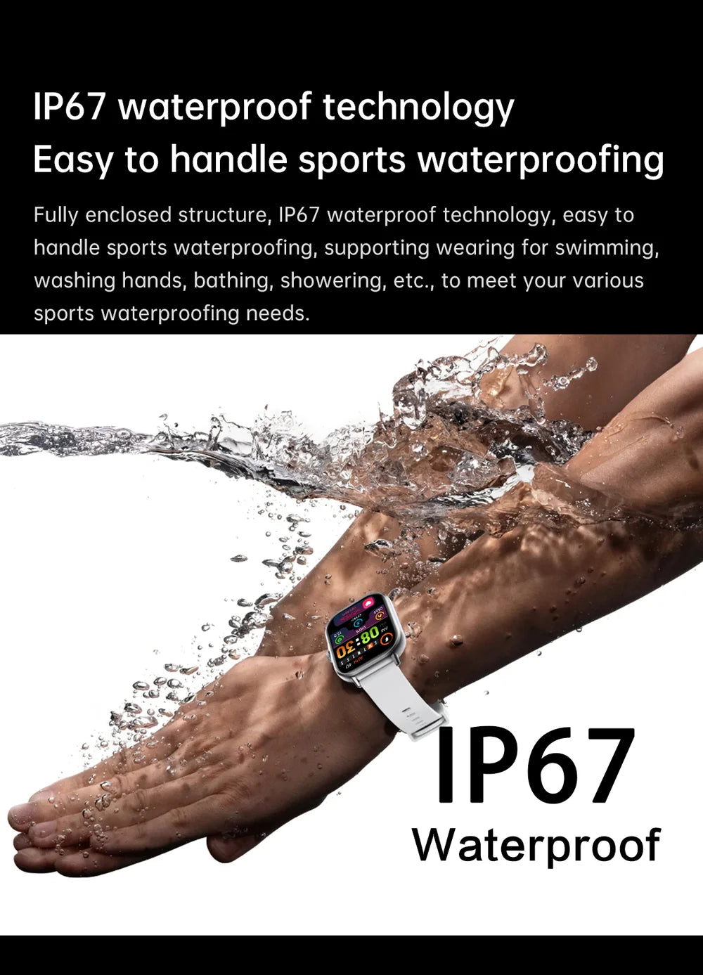 2025 2.01'' Smart Watch Bluetooth Call Play Music Smartwatch Fitness Clock Sport Waterproof Watches for Men Women iPhone Android