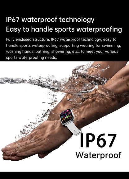 2025 2.01'' Smart Watch Bluetooth Call Play Music Smartwatch Fitness Clock Sport Waterproof Watches for Men Women iPhone Android