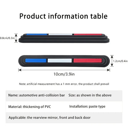 4pcs Car Rearview Mirror Door Protector Guard Edge Protector Buffer Trim Molding Protection Strip Car Auto Scratch Protector Bar