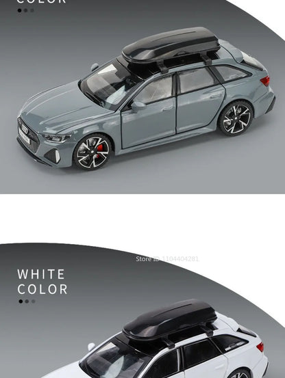 1:32 RS6 RS7 Alloy Miniature Models Diecast Car Toys 6 Doors Opened Sound Light Pull Back Metal Vehices Children's Holiday Gifts