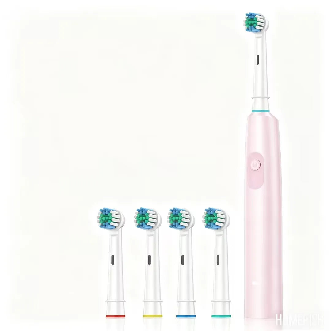 HOMEFISH Bestselling 5-Speed Rotating Electric Toothbrush 360° Rotating Soft Bristle Head Waterproof Sonic Rechargeable