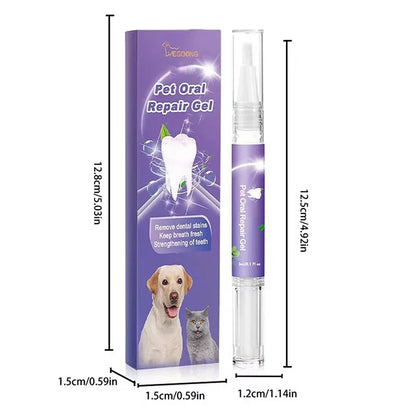Pet Oral Care Gel for Dogs Cats Deep Cleaning Teeth Stain Remover Fresh Breath Dental Hygiene Plaque Control Water Additive