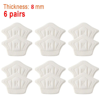 6pairs/12pcs Insoles Patch Heel Pads for Sport Shoes Back Sticker Adjustable Size Antiwear Feet Pad Cushion Insert Insole