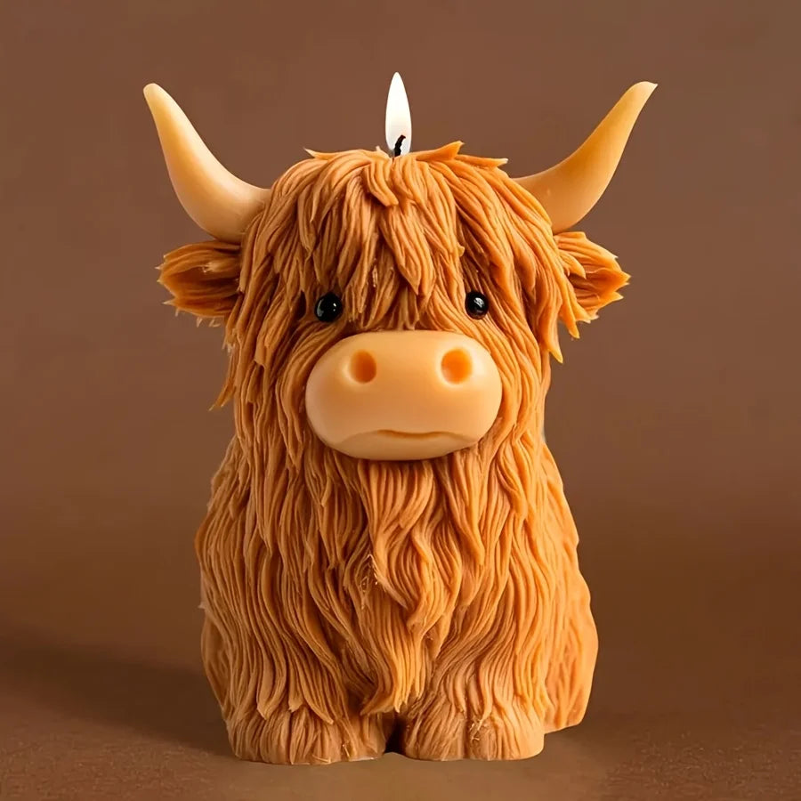 3D Yak-Shaped Candle Silicone Mold DIY Animal-Shaped Scented Candle Plaster Cement Mold Christmas Decorations