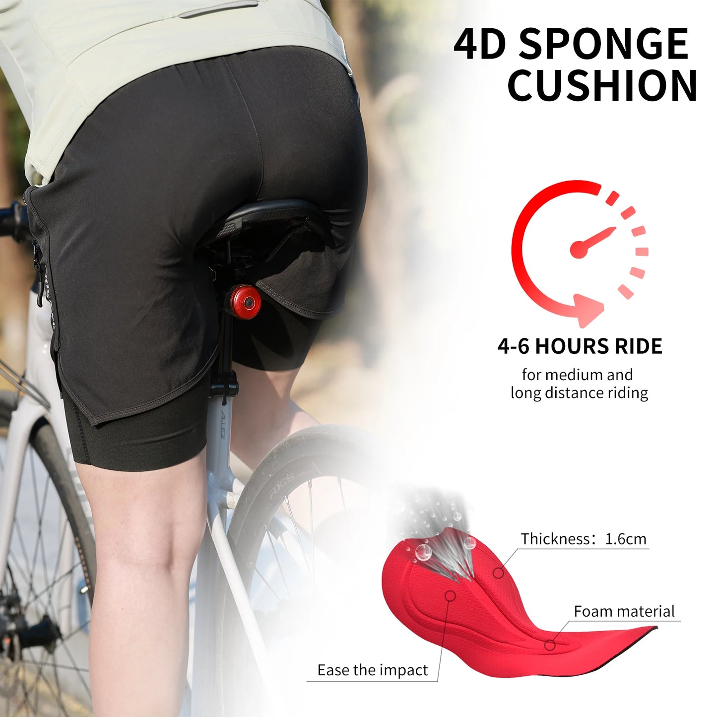 WOSAWE Bicycle Shorts Spring Summer Motocross Racing Shorts Downhill Mountain Bike short Pants Non-removable Cycling Underwear