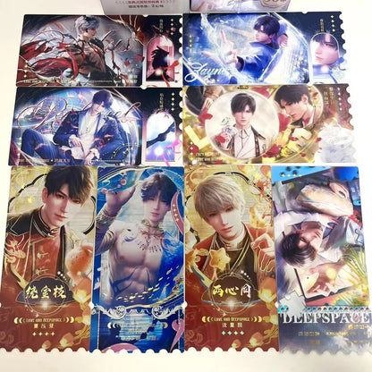 1 Bag Game Love And Deepspace Holographic Laser Ticket Stubs Caleb Sylus Zayne Xavier Characters Art Bookmark
