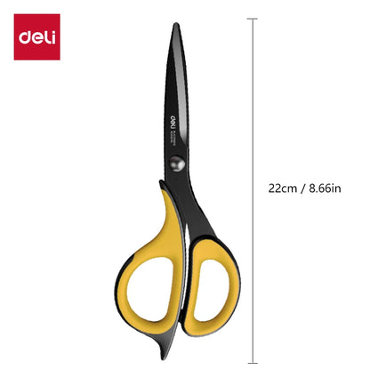 Deli-Stainless Steel Anti-Stick Scissors, Alloy Stationery, School Supplies, Office, Student, DIY, Hand Craft, 184mm