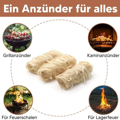30/100pcs natural fire starter, wax wood stick, suitable for fireplace, barbecue stove, chimney oven, charcoal ignition